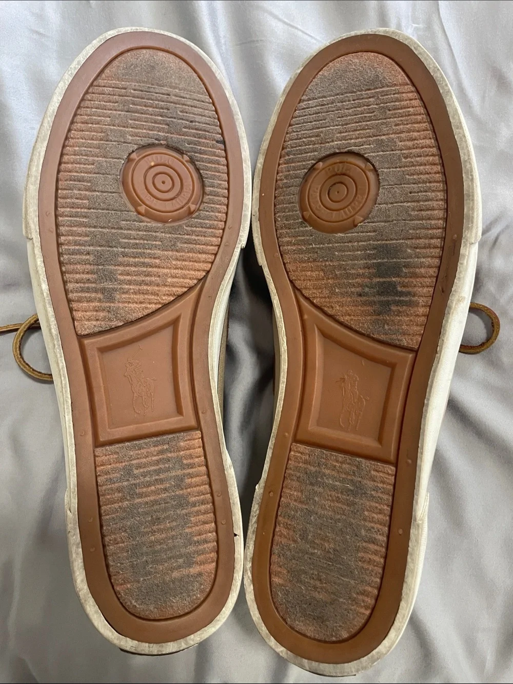 Polo Ralph Lauren Mansheim Canvas Boat Shoe | Size 11D | Tan & Brown Leather